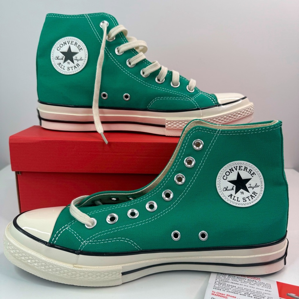 Converse Green Chuck 70 Hi Vintage Canvas Midnight Clover Sneakers 168508C NWT - Picture 2 of 10